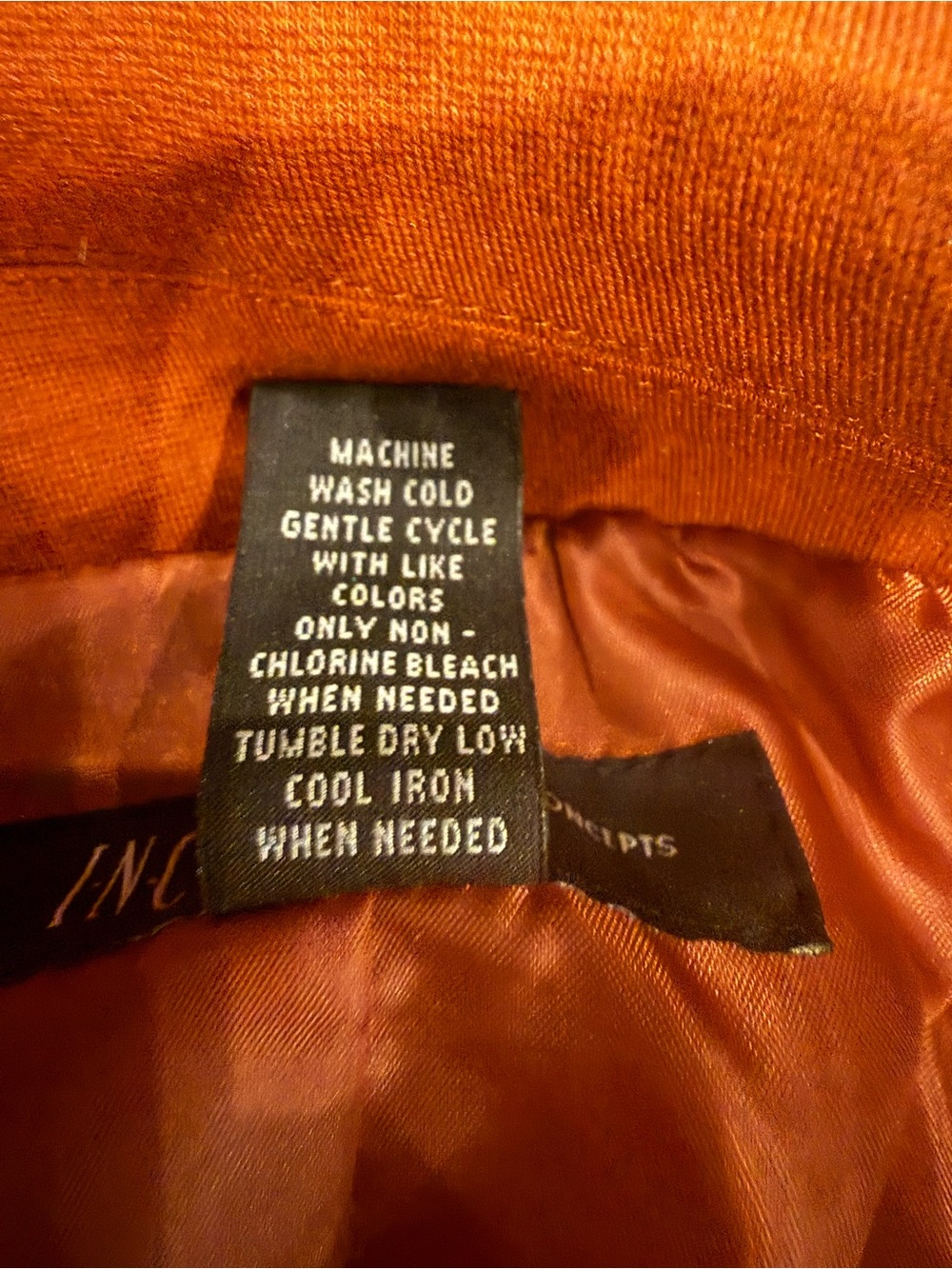 INC International Concepts Rust Orange Ruffle Cropped Blazer - Picture 10 of 10